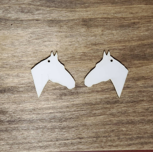 Sublimation hardboard blanks, horse head earring sublimation blanks, SINGLE or DOUBLE-sided horse head earring blanks for sublimation